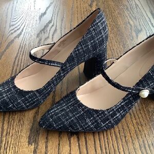 Bandolino Womens Kirsten Mary Jane Pumps Tweed with Block Heel Size 10